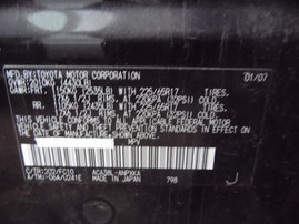 2007 TOYOTA RAV4 BLACK 2.4L AT 2WD Z18050